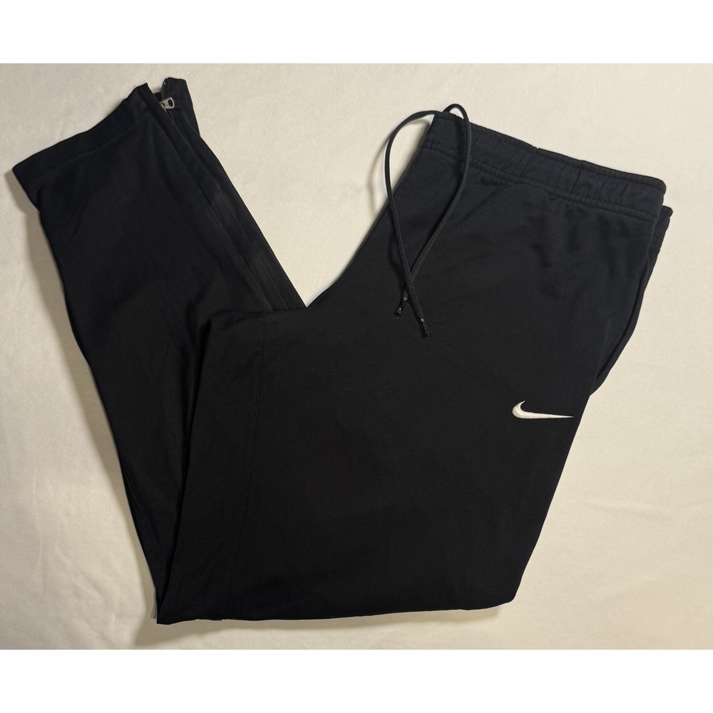 Nike Dri-FIT Track Pants Mens M Black Number 8 Ankle Zip Training 447324-010